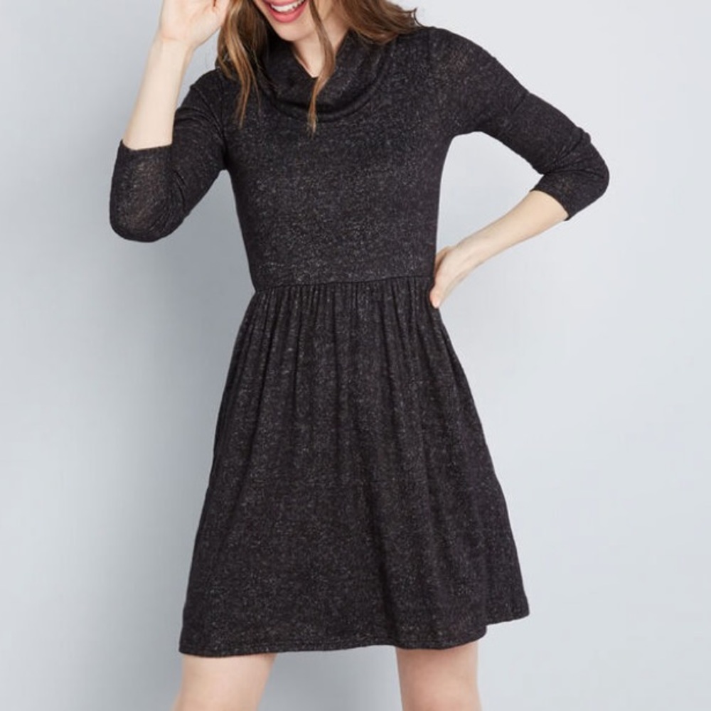 ModCloth Honoring Hygge Dress in Noir